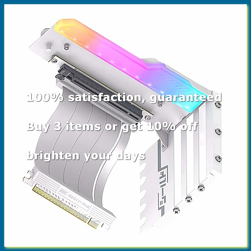 Pcie 4.0 X16 Riser Cable 90 Degree - ● ชุดอุปกรณ์รองรับการ์ดจอ พร้อมขายึด GPU แนวตั้งและสายริเซอร์ PCI-E